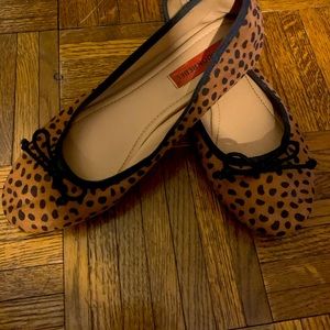 Leopard Print Flat Pumps Size 7/7.5